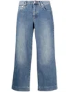 Apc Sailor Cropped Jeans In Blue