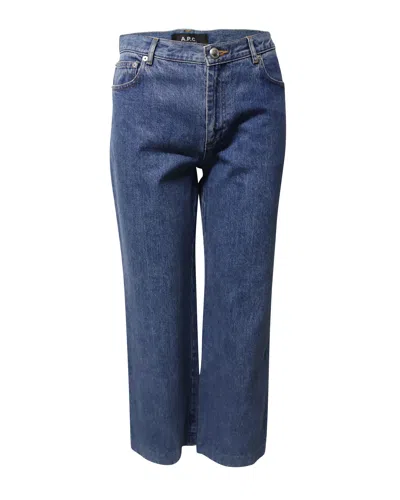 Pre-owned A.p.c. Apc Sailor Wide Leg Jeans In Blue Cotton