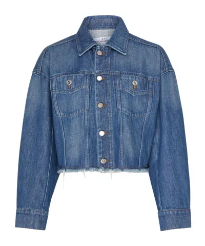 Apc A.p.c. Cally Denim Short Jacket In Blue