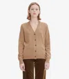 Apc Salomé Logo Cardigan L Heather Beige In Heather Beige