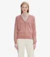 Apc Logo-embroidered Cotton Cardigan In Powder Pink