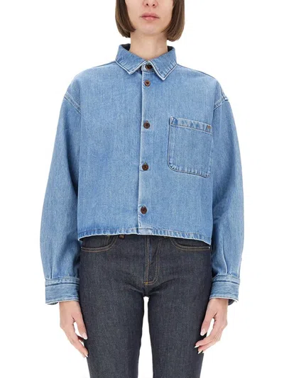 Apc Blue Samantha Denim Over Shirt