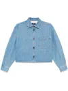 Apc Blue Samantha Denim Overshirt In Blue
