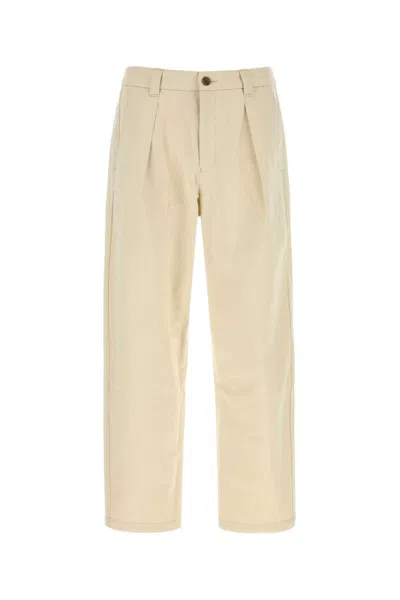 A.p.c. Renato Cotton Blend Tailored Trousers In Neutral