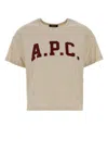 Apc A.p.c. Sand Cotton Margaret T-shirt In Animal Print