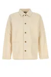 Apc Kerlouan Beige Jacket With Classic Collar And Front Button Closure In Cotton Man In Beige