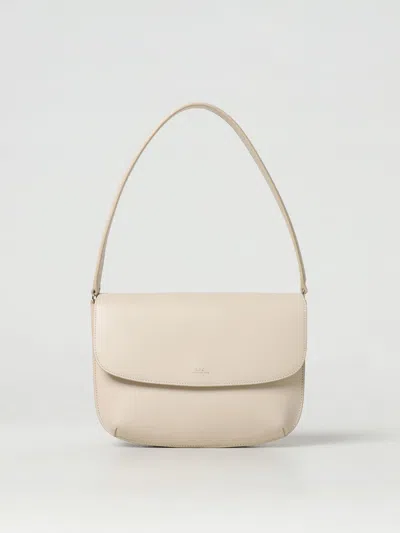 Apc Sarah A. P.c. Bag In Leather With Logo In White