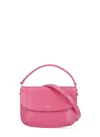 Apc Sarah Mini Fuchsia Leather Bag In Fuchsia