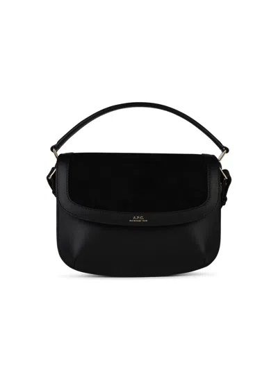 Apc A.p.c. Sarah Foldover Top Mini Tote Bag In Black