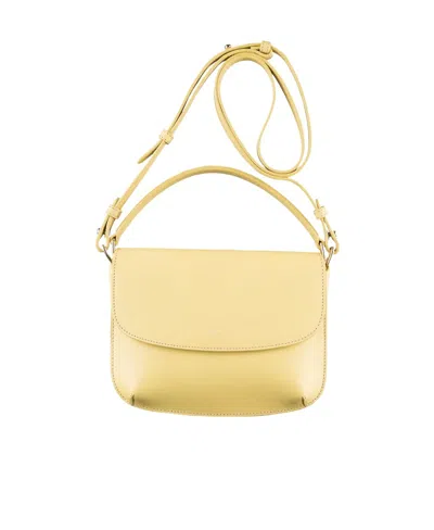 Apc Sarah Leather Mini Bag In Yellow