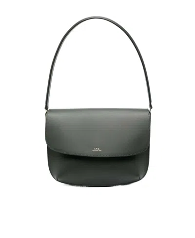 A.p.c. Sarah Leather Shoulder Bag In Black