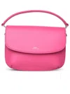 Apc Sarah Mini Fuchsia Leather Bag In Fuchsia