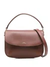 Apc A.p.c. Women Sarah Mini Shoulder Bag In Brown