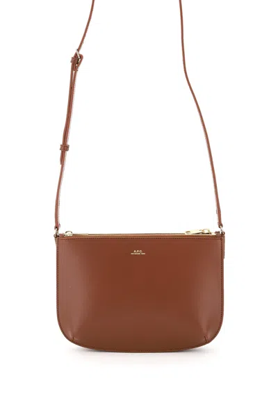 Apc Sarah Shoulder Bag In Noisette