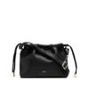 Apc Ninon Black Crossbody Bag With Adjustable Shoulder Strap And Drawstring Closure In Ecoleather Woman In Black