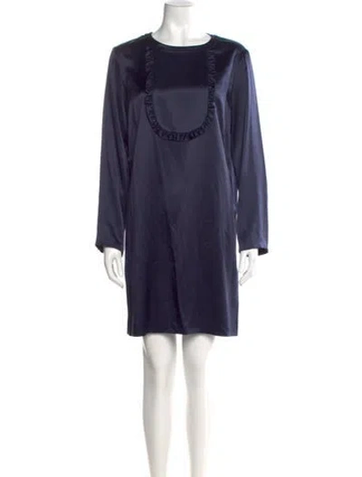 Pre-owned Apc Satin Mini Dress In Blue
