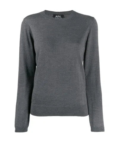 A.p.c. Savannah Crewneck Jumper In Gray