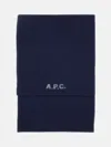 Apc Logo-embellishment Scarf In Blue
