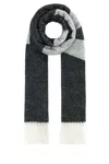 Apc A.p.c. Dark Grey Wool Blend Malo Scarf In Grey