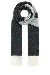 Apc A.p.c. Dark Grey Wool Blend Malo Scarf In Grey