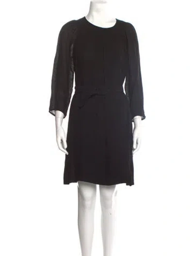 Pre-owned Apc Scoop Neck Knee-length Dress In Black