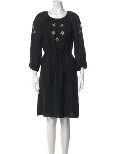 Pre-owned Apc Scoop Neck Knee-length Dress In Black