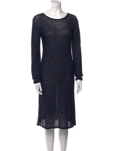 Pre-owned Apc Scoop Neck Knee-length Dress In Blue