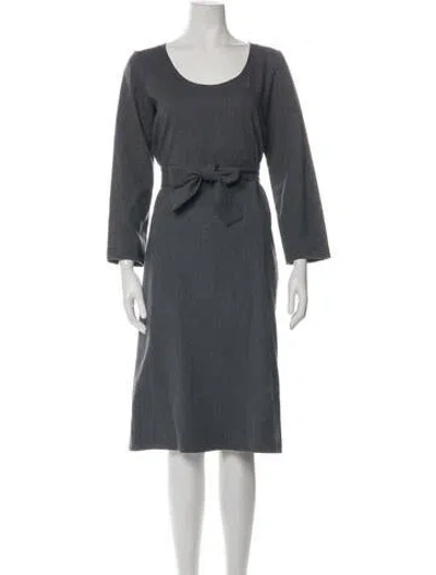 Pre-owned A.p.c. Scoop Neck Knee-length Dress In Blue