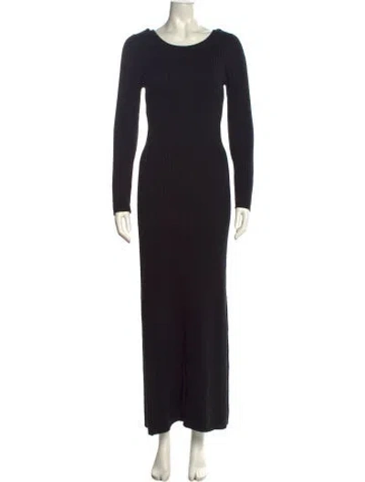 Pre-owned Apc Scoop Neck Long Dress In Black
