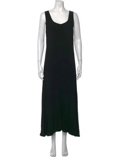 Pre-owned A.p.c. Scoop Neck Long Dress In Black
