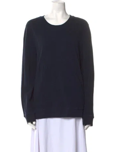 Pre-owned Apc Scoop Neck Long Sleeve Sweatshirt In Blue