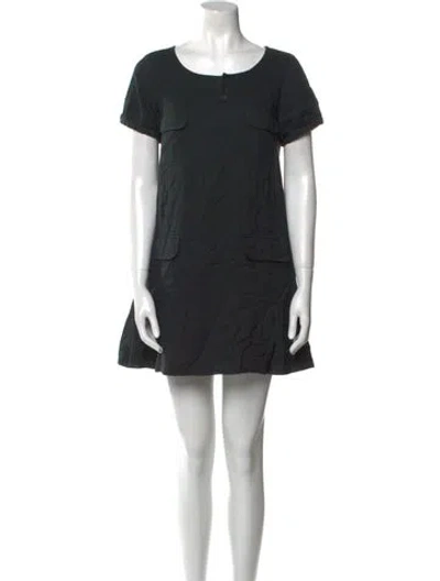 Pre-owned Apc Scoop Neck Mini Dress In Black