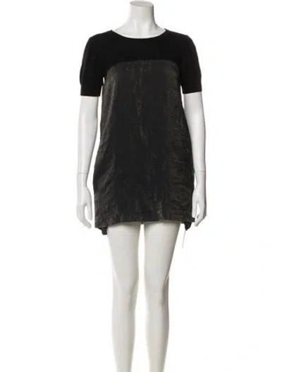 Pre-owned Apc Scoop Neck Mini Dress In Black