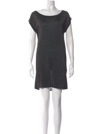 Pre-owned Apc Scoop Neck Mini Dress In Black