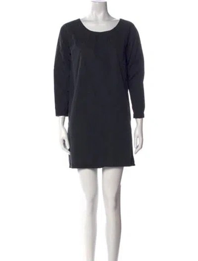 Pre-owned Apc Scoop Neck Mini Dress In Blue