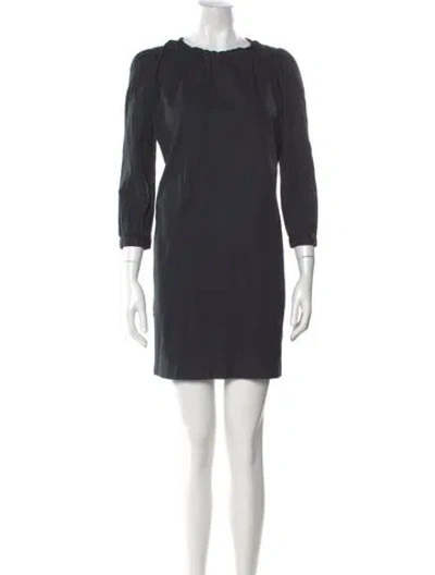 Pre-owned Apc Scoop Neck Mini Dress In Gray