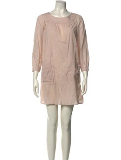 Pre-owned Apc Scoop Neck Mini Dress In Pink