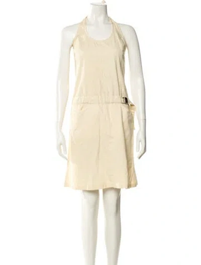 Pre-owned Apc Scoop Neck Mini Dress In Yellow