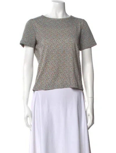 Pre-owned Apc Scoop Neck Short Sleeve Crop Top In Blue