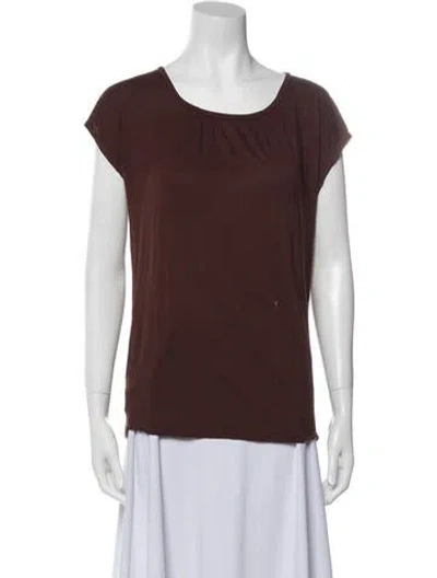Pre-owned Apc Scoop Neck Short Sleeve T-shirt In Brown