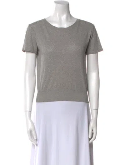 Pre-owned A.p.c. Scoop Neck Short Sleeve T-shirt In Neutral