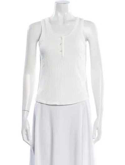 Pre-owned A.p.c. Scoop Neck Sleeveless Top In Neutral