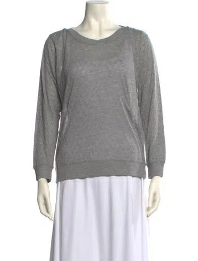 Pre-owned A.p.c. Scoop Neck Sweater In Gray