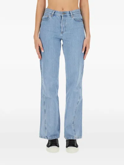 Apc Seam-detail Jeans In Blue