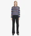 Apc Embroidered Mohair And Alpaca Blend Abby Sweater In Lze - Stonewashed Black
