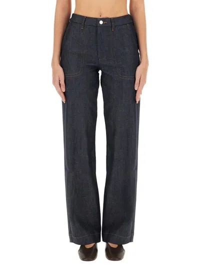Apc A.p.c. Blue Jeans In Black