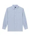 Apc Striped Sela Shirt With Chest Pocket In Black