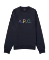 Apc Shaun Tartan-logo Sweatshirt In Black