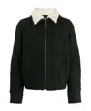 Apc Shearling Zip-up Jacket In Black