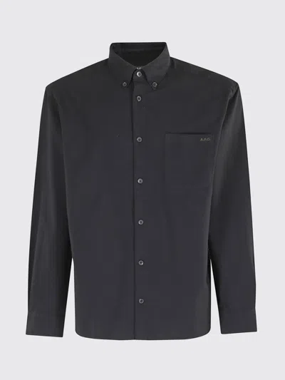 APC SHIRT A. P.C. MEN COLOR BLACK,H14557002